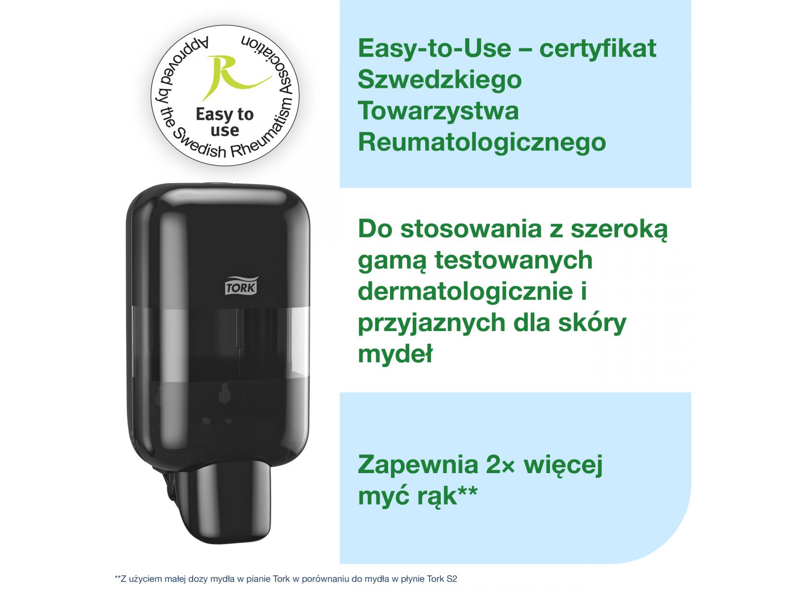 Dozownik mydła pianki MINI S5 TORK 565208 BLACK 525 ml